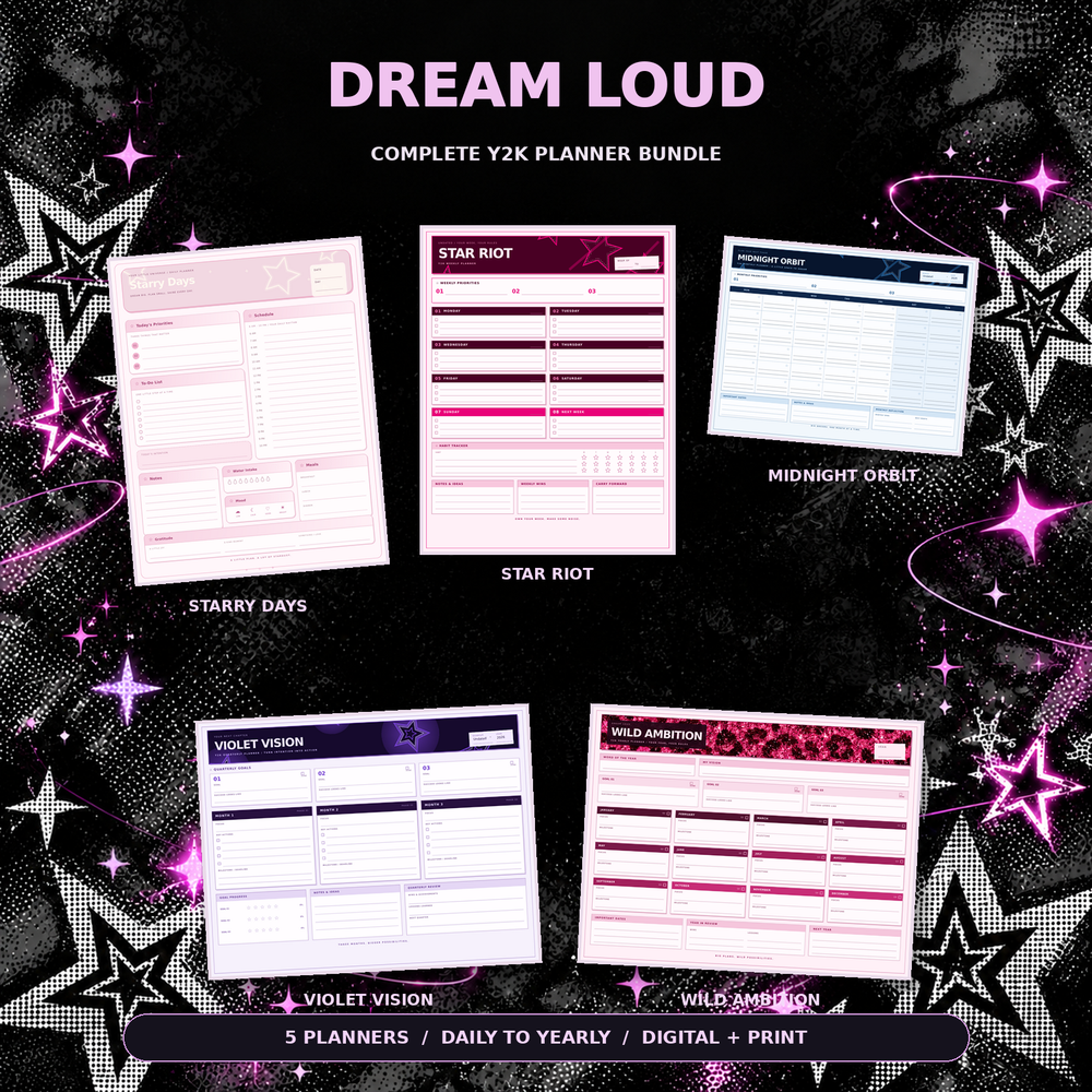 Dream Loud authentic planner bundle 1