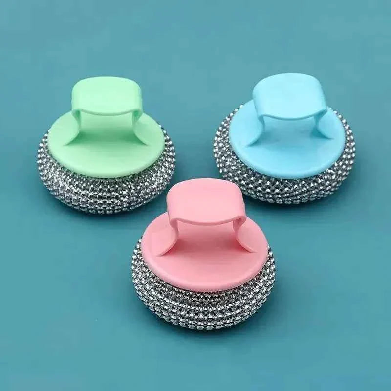 Stainless steel cleaning brush set