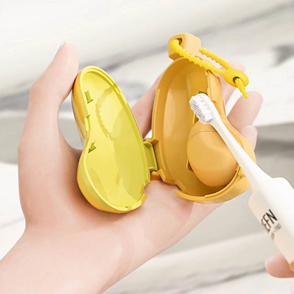 Banana Toothbrush Cover & Toothpaste Travel Case - Silicone Dustproof Holder for Camping & Home - Vaxicy