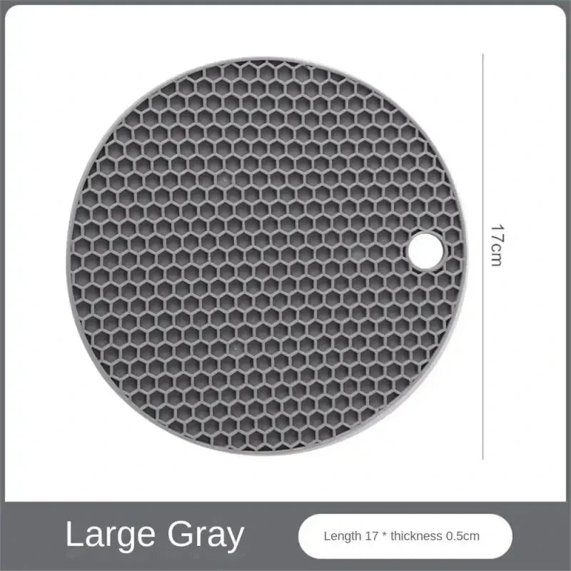Table mat tool multifunctional kitchen silicone tableware mat, round anti slip coffee cup coaster, pot holder - Vaxicy