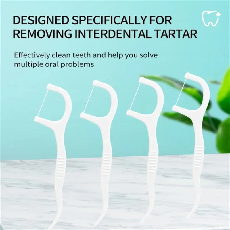 Portable Dental Floss Picks Box - lifestyle use in small kitchen or home