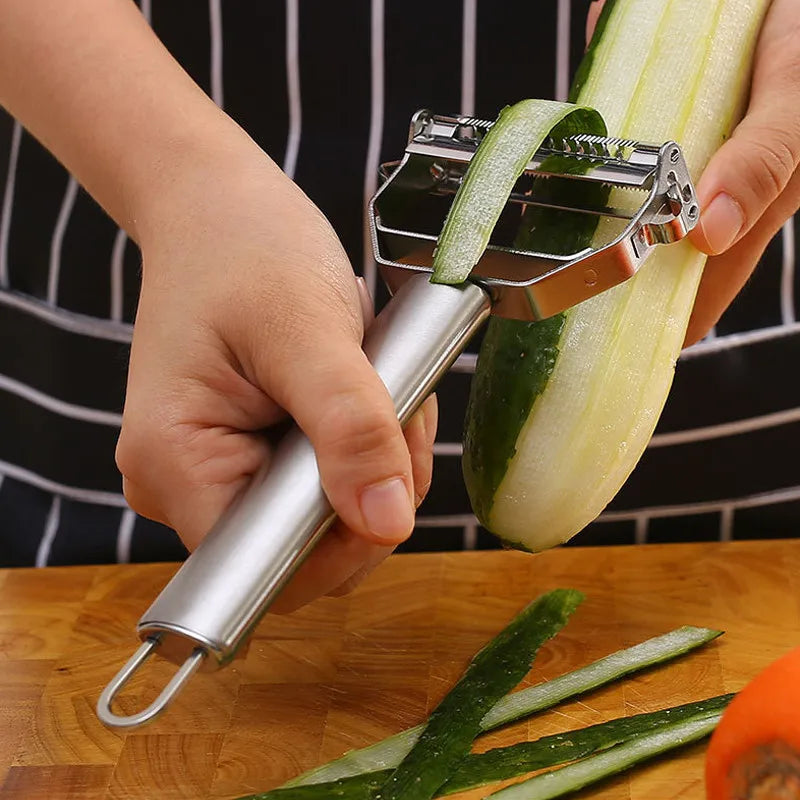 Double-Head Vegetable Peeler - lifestyle use in small kitchen or home