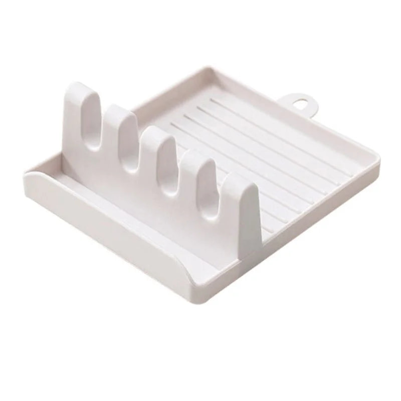 Kitchen Spoon Holders Fork Spatula Rack Shelf Organizer Plastic Chopsticks Holder Non-slip Spoons Pad - Vaxicy
