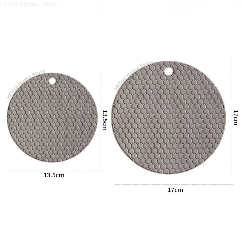 Table mat tool multifunctional kitchen silicone tableware mat, round anti slip coffee cup coaster, pot holder - Vaxicy