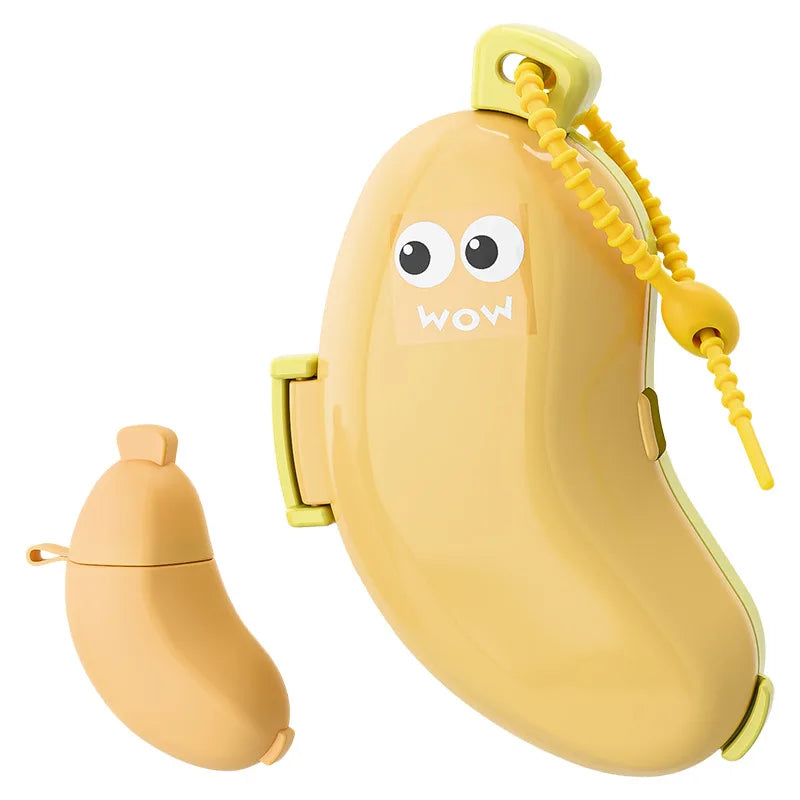 banana-shaped toothbrush travel case for clean trips and dorms