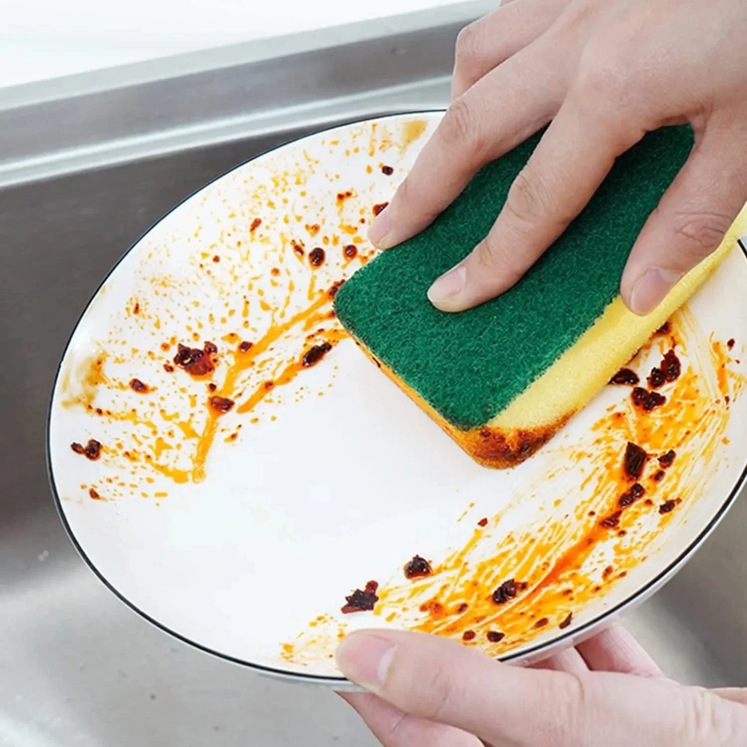 Double-Sided Scrub Sponges for Kitchen Cleaning