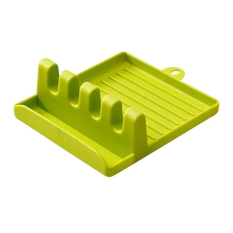 Kitchen Spoon Holders Fork Spatula Rack Shelf Organizer Plastic Chopsticks Holder Non-slip Spoons Pad - Vaxicy