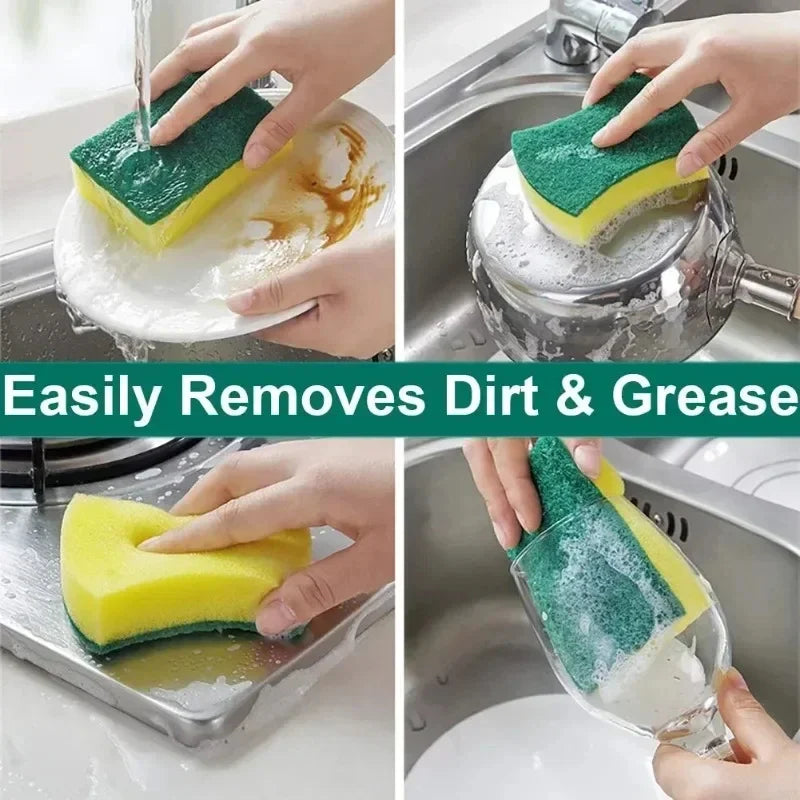 Double-Sided Scrub Sponges for Kitchen Cleaning