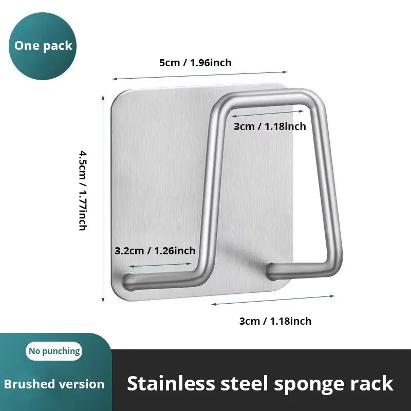 Wall-Mount Sink Sponge Rack – handled emery cleaning sponge