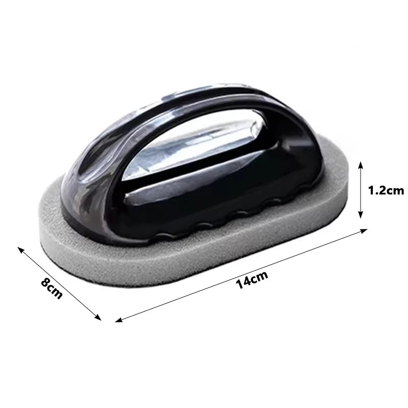Magic Emery Sponge Brush Wipe Eraser Cleaner Kitchen Bath Rust Strong Decontamination Cleaning Tools With Handle Household Tools - Vaxicy