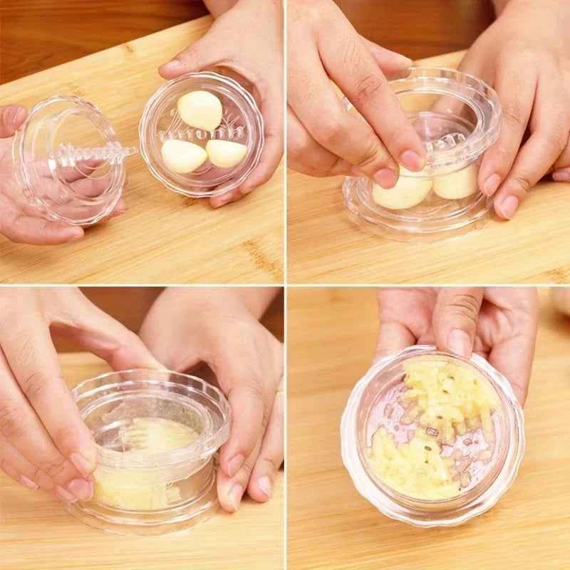 1/2Pcs Manual Garlic Crusher - Portable Twist Kitchen Gadget for Crushing Garlic and Ginger, Easy to Use and Clean