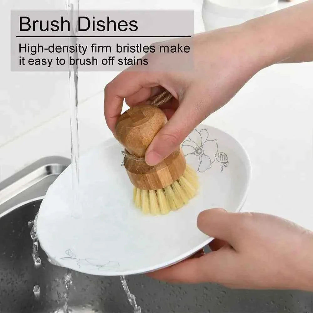 Eco-Friendly Dish Brush Set - close-up detail and material