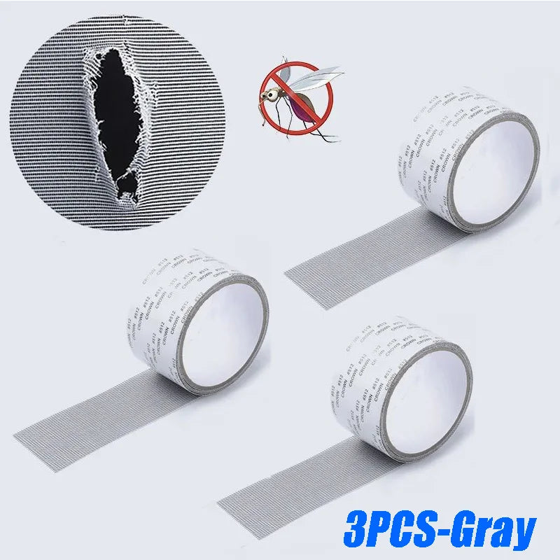 Mosquito Net Windows anti-mosquito mesh Easy-to-Apply Waterproof Window Screen Repair Tape Self-Adhesive Mesh Patch - Vaxicy