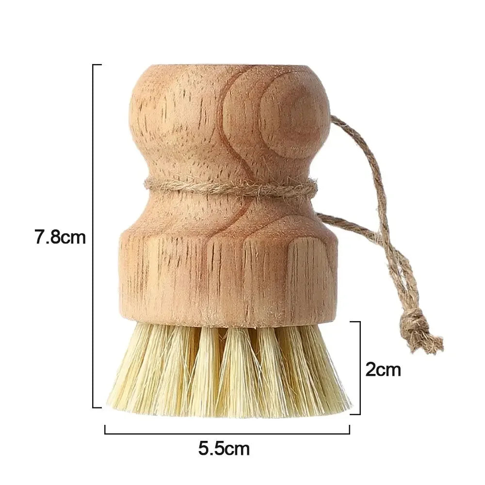 2pcs/set Kitchen Cleaning Brush Wooden Dish Brush with Natural Sisal and Coconut Durable Portable Eco Friendly Zero Waste - Vaxicy