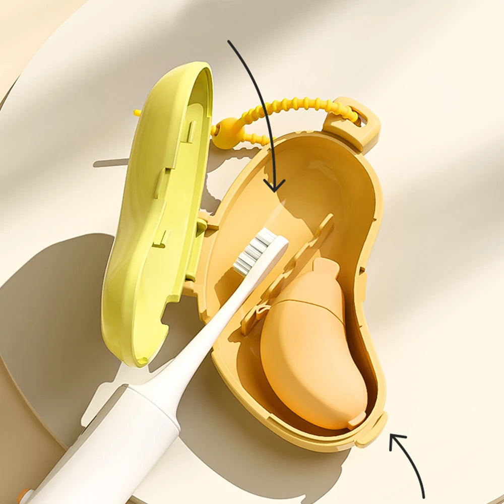 Banana Toothbrush Travel Case - close-up detail and material