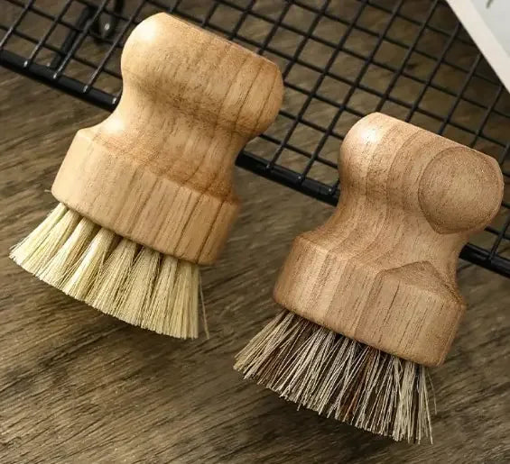 2pcs/set Kitchen Cleaning Brush Wooden Dish Brush with Natural Sisal and Coconut Durable Portable Eco Friendly Zero Waste - Vaxicy