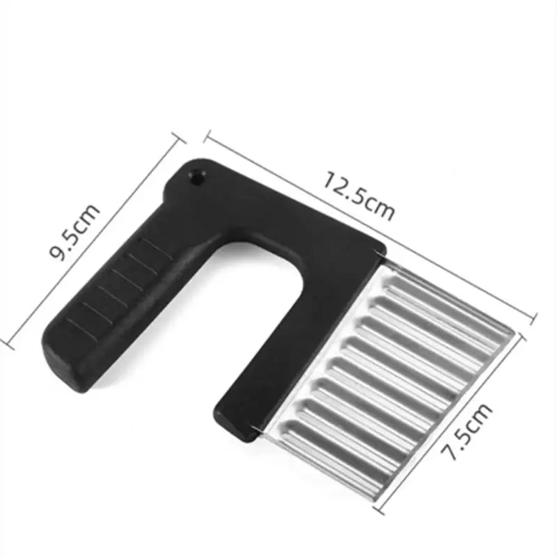 Crinkle-Cut Potato Slicer – Stainless Steel Wavy Knife
