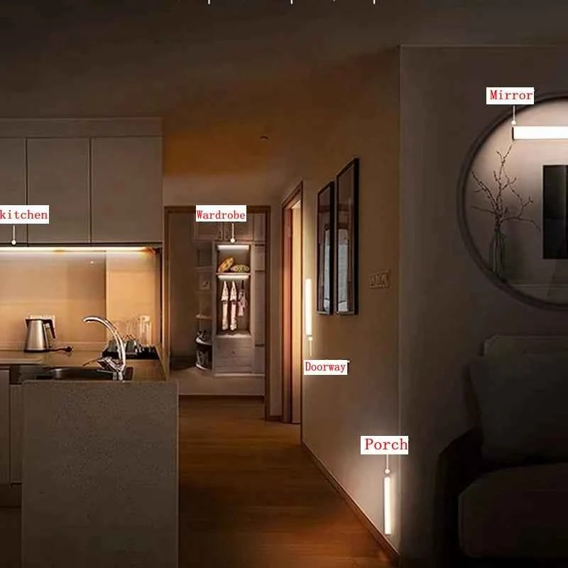 Rechargeable Motion Sensor LED Light Bar - lifestyle use in small kitchen or home