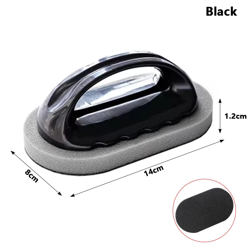 Magic Emery Sponge Brush Wipe Eraser Cleaner Kitchen Bath Rust Strong Decontamination Cleaning Tools With Handle Household Tools - Vaxicy