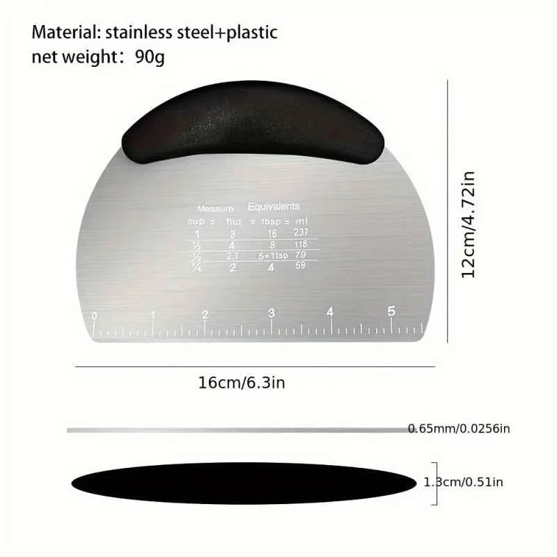 Stainless Steel Dough Scraper – practical home and kitchen gadget