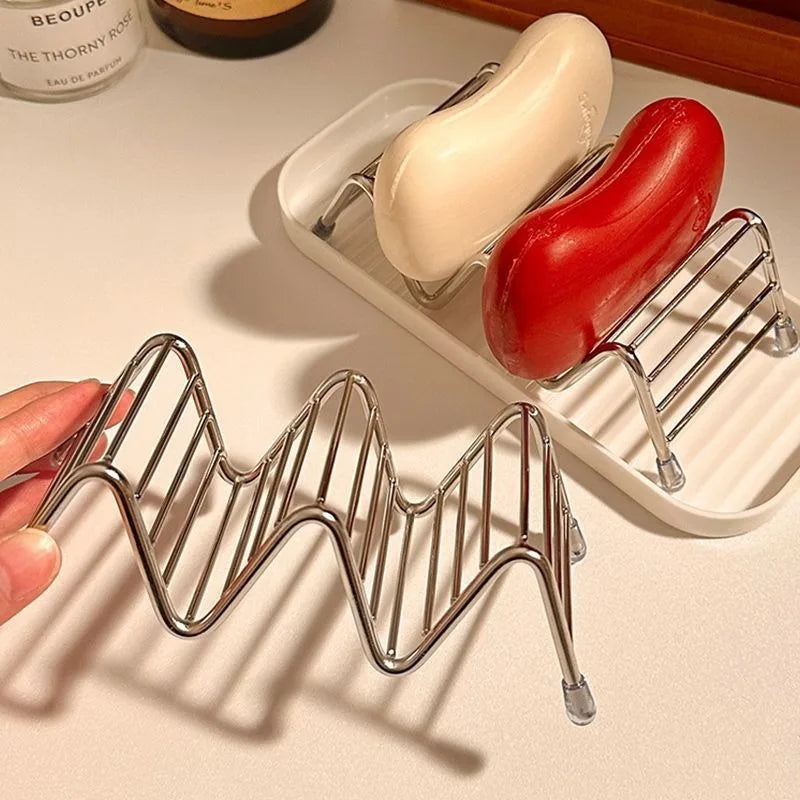 Stainless Steel Soap Dish with Drain Tray