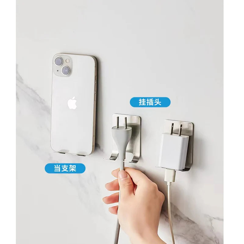 Bathroom Stainless Steel Razor Holder Storage Hook Wall  Men Shaving Shaver Shelf Punch Free Razor RackBathroom Accessories - Vaxicy