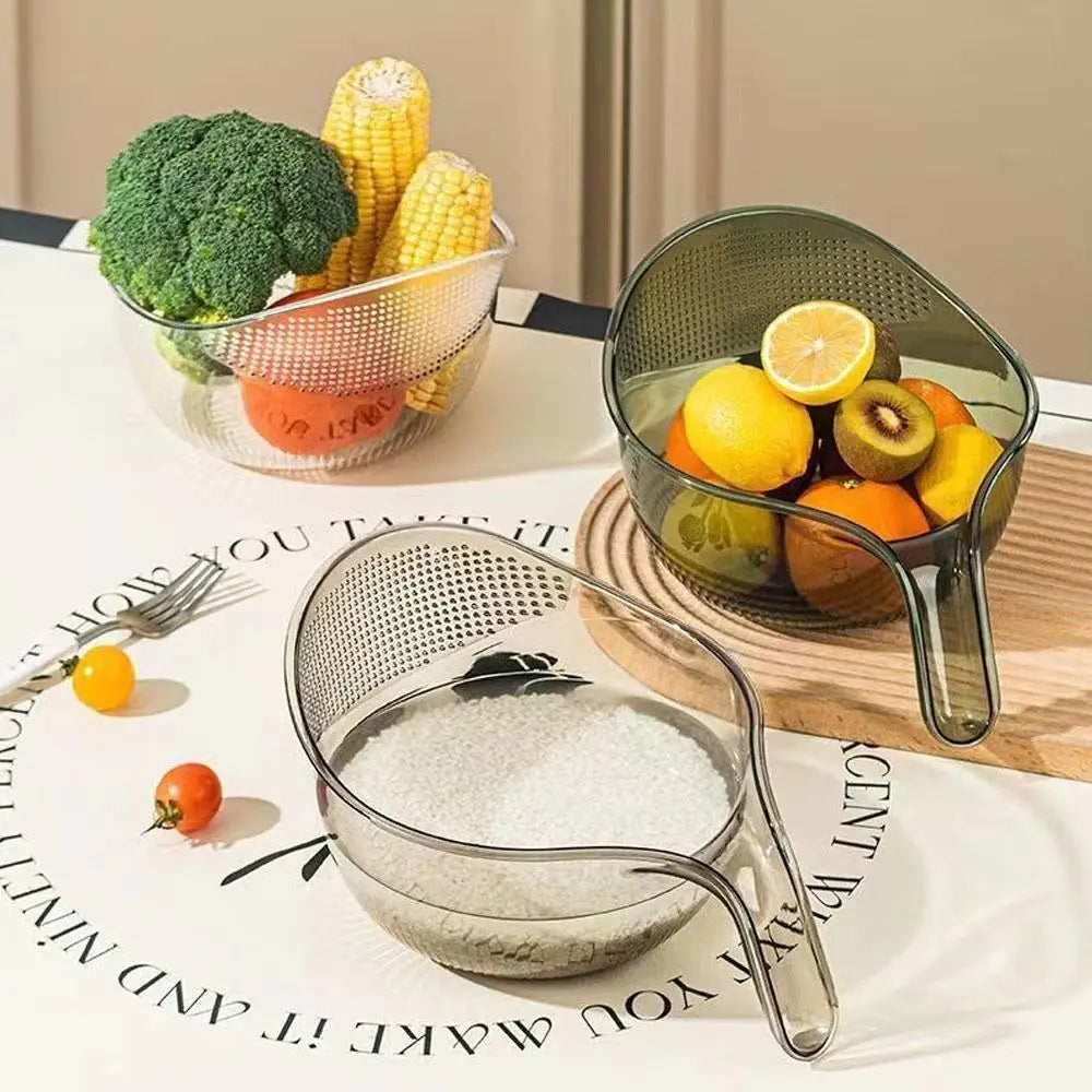 Rice Washing Bowl & Colander - lifestyle use in small kitchen or home