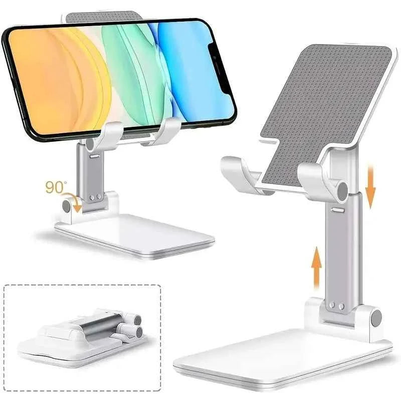 Adjustable Desktop Phone & Tablet Stand - lifestyle use in small kitchen or home