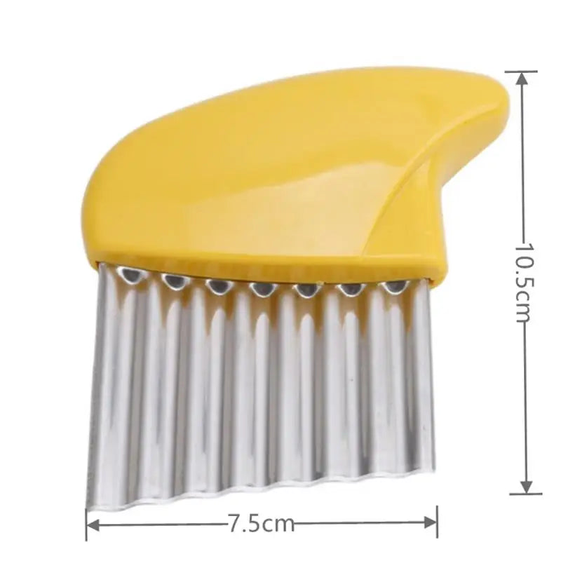 Crinkle-Cut Potato Slicer – Stainless Steel Wavy Knife