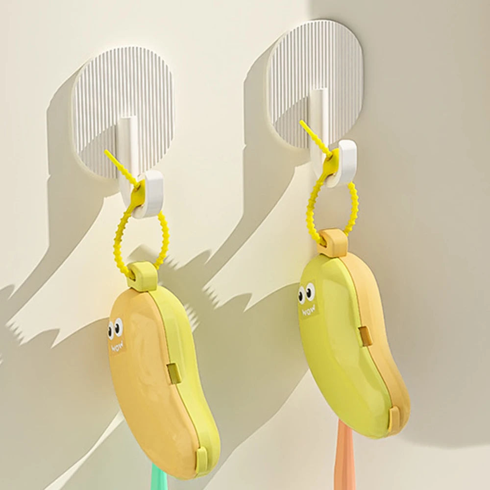 Banana Toothbrush Cover & Toothpaste Travel Case - Silicone Dustproof Holder for Camping & Home - Vaxicy