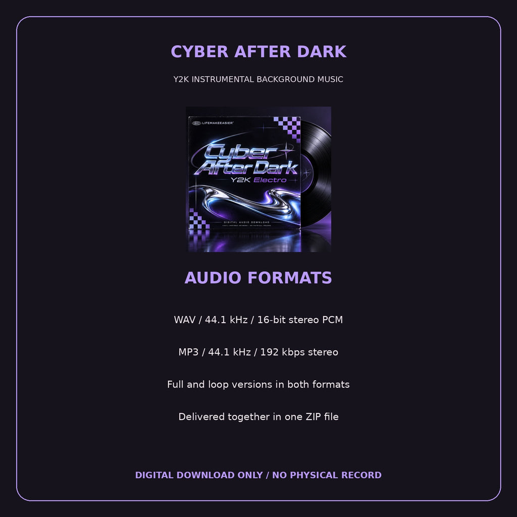 Cyber After Dark – audio specifications
