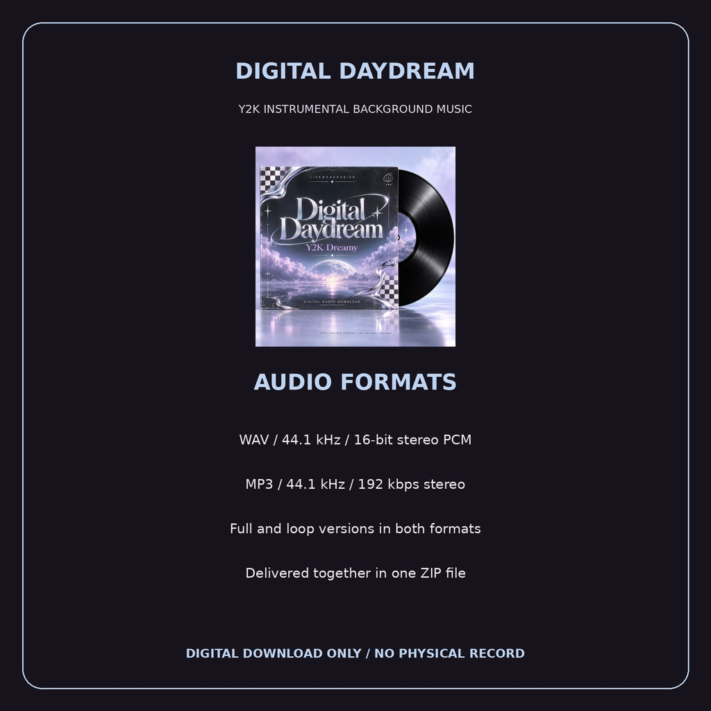 Digital Daydream – audio specifications