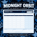 Midnight Orbit original monthly planner cover