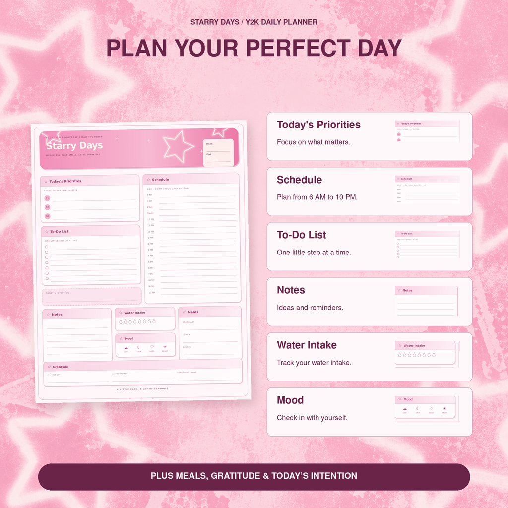 Starry Days planner details