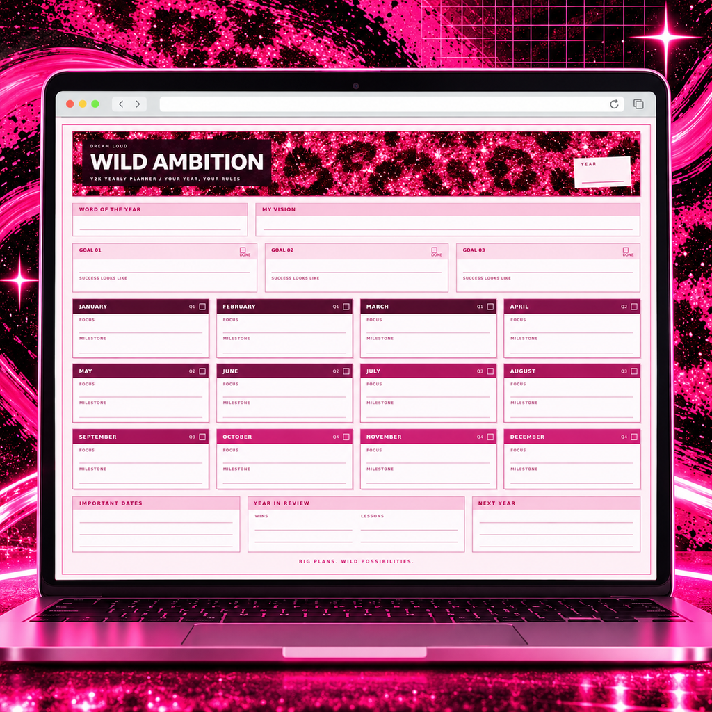 Wild Ambition interactive HTML planner