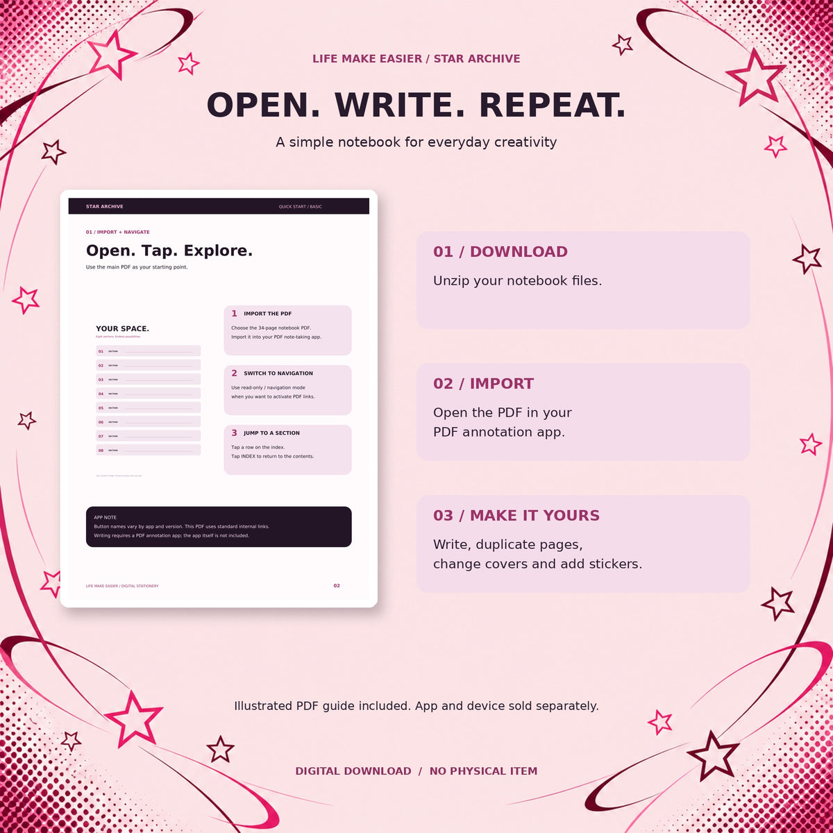 Star Archive Y2K digital notebook — 05 How It Works